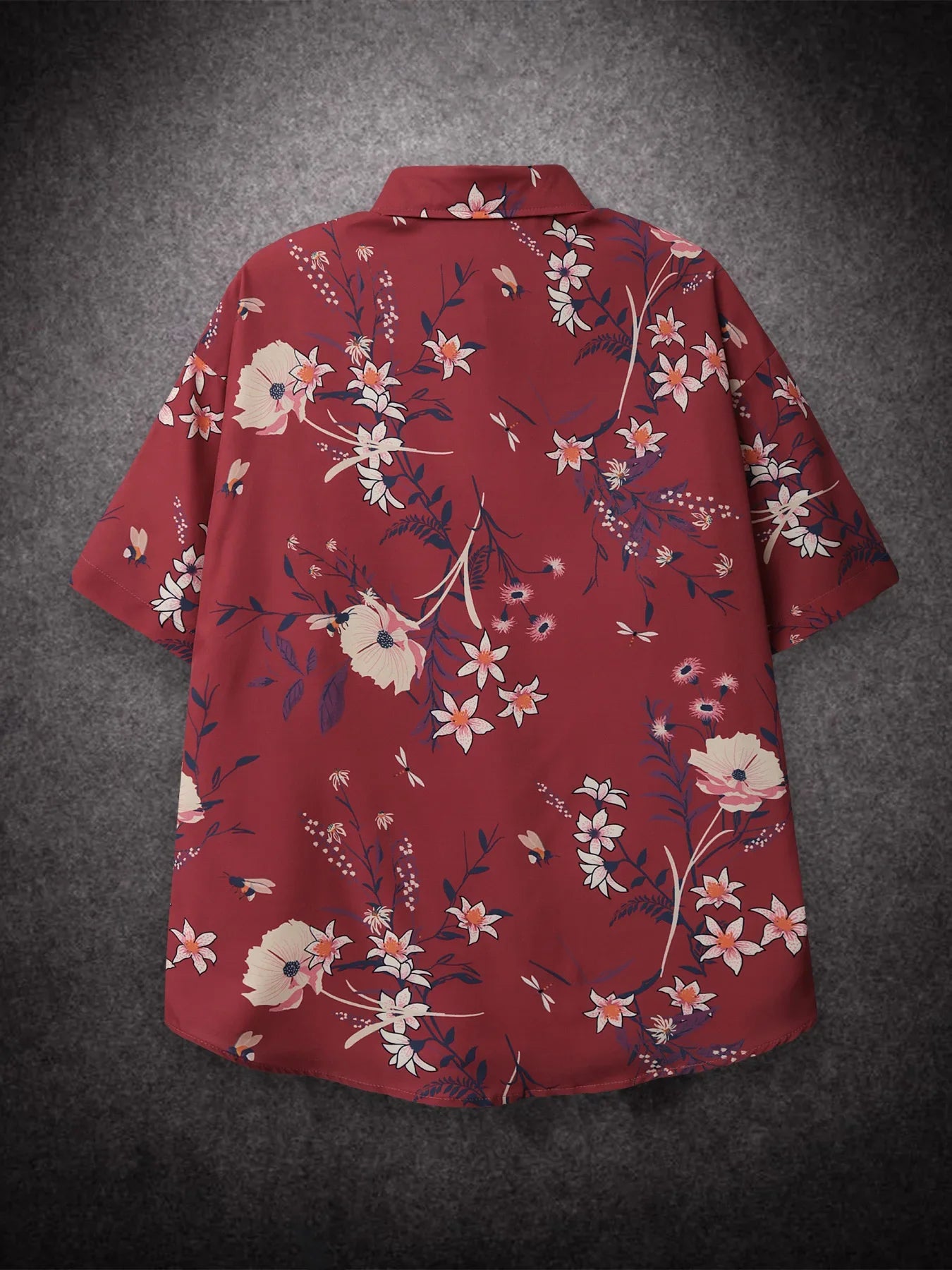 Oversized Loose Short Sleeve Flower Print Hawaii Beach Summer Men Shirt Student Couples Fashion Casual Mens Clothing Trends